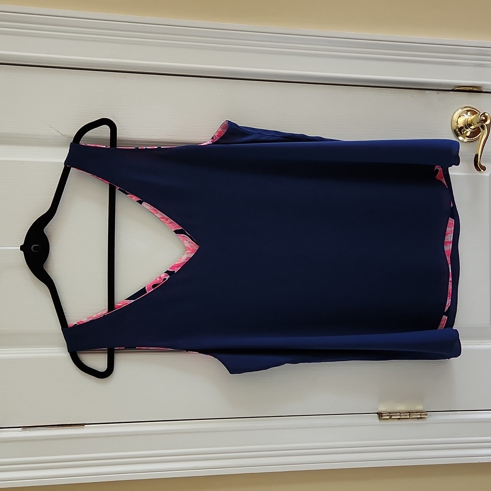 Rare Lilly Pulitzer Reversible V-Neck Dressy Tank Top XL
